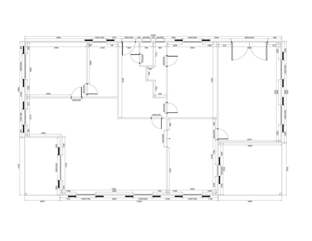 Seconda vista progettuale della casa Blockhouse 200mq