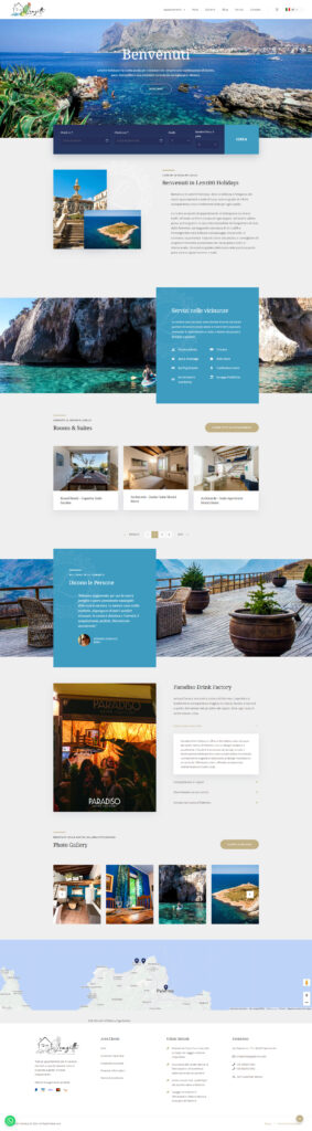 Homepage del sito Holiday Palermo
