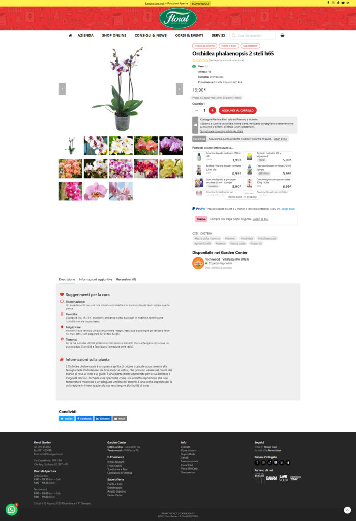 Scheda prodotto dello shop FloralGarden