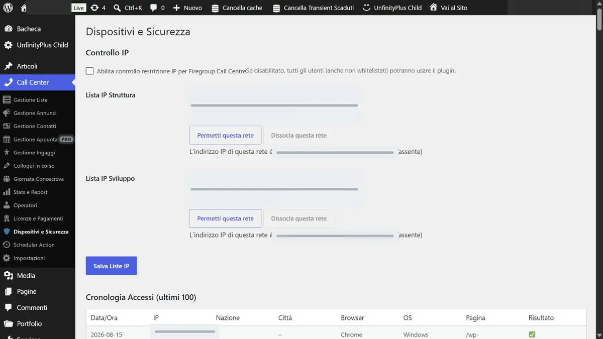 Controllo IP, dispositivi e sicurezza degli accessi nel CRM