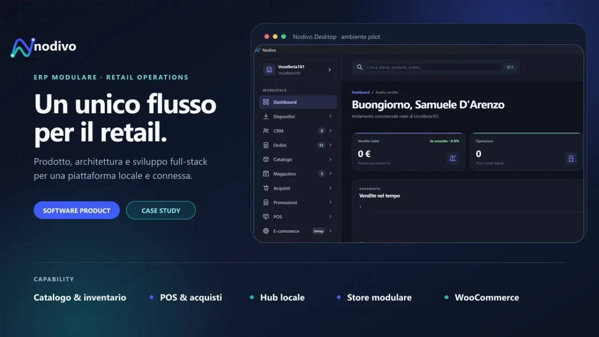 Nodivo, piattaforma ERP modulare per il retail