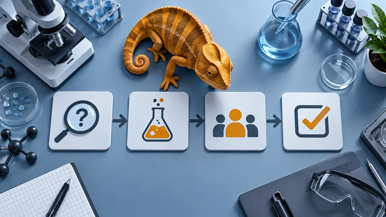 Camaleonte ambra coordina un ricercatore AI automatico tra esperimento, controllo umano e decisione
